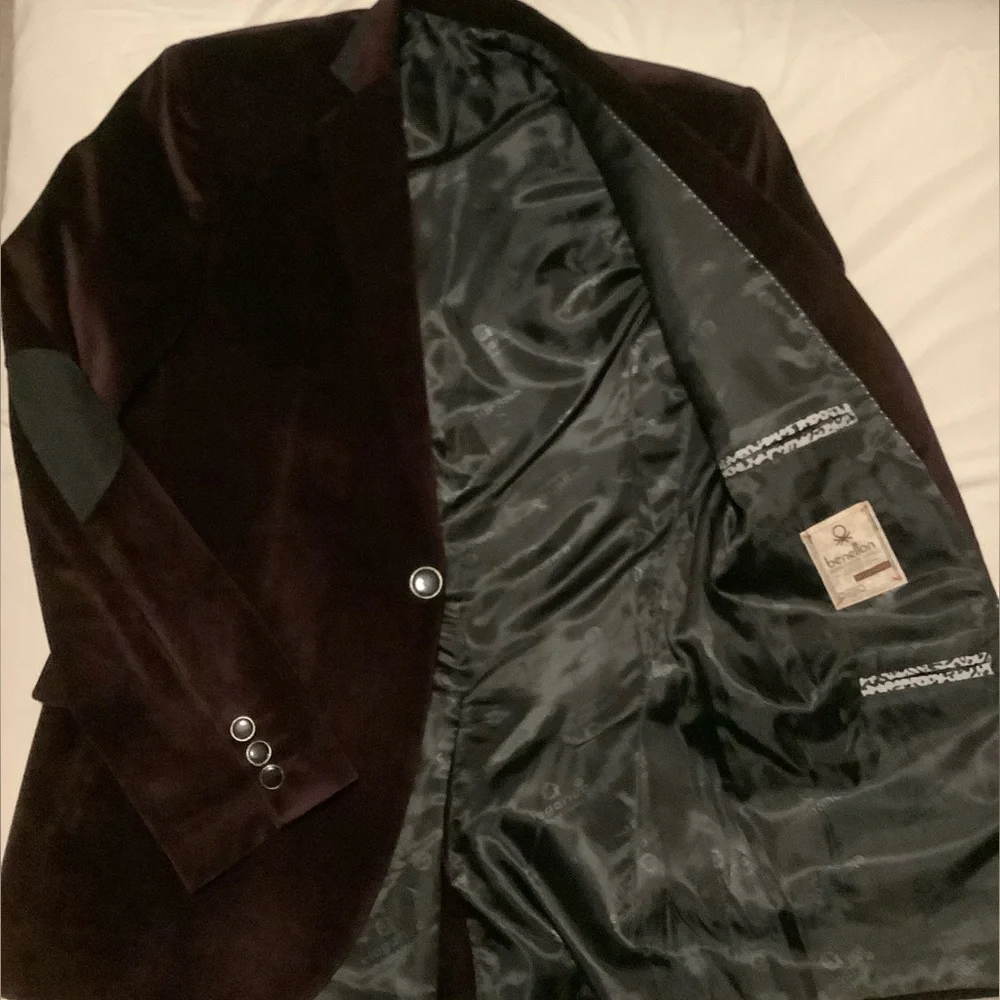 United Colors Of Benetton Velvet Blazer - Picture 2 of 16